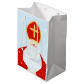 Cute Saint Nicholas Medium Cadeauzakje (Voorkant Gekanteld)