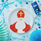 Cute Saint Nicholas Papieren Bordje (Feest)