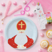 Cute Saint Nicholas Papieren Bordje (Feest)