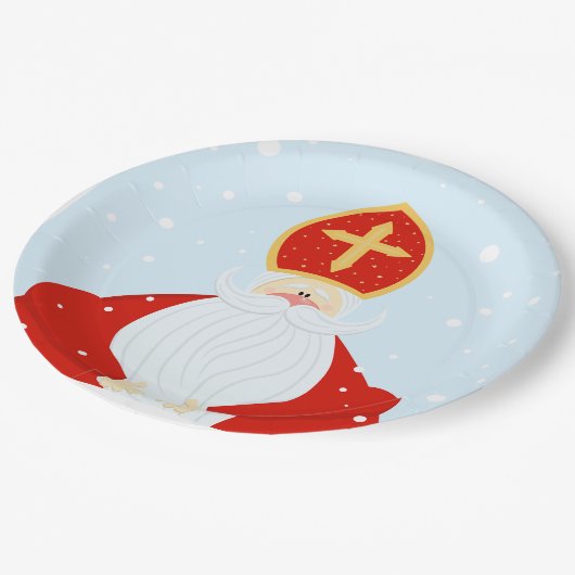 Cute Saint Nicholas Papieren Bordje (Gekanteld)