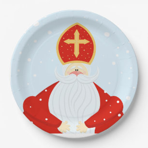 Cute Saint Nicholas Papieren Bordje