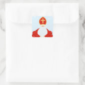 Cute Saint Nicholas Vierkante Sticker (Tas)