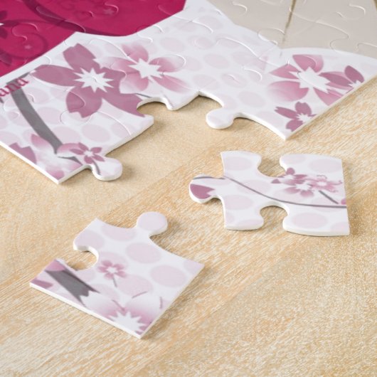 Cute Sakura Kokeshi Doll Legpuzzel (Zijkant)