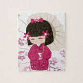 Cute Sakura Kokeshi Doll Legpuzzel (Verticaal)