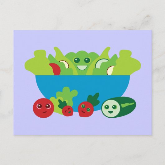 Cute Salad Briefkaart (Voorkant)