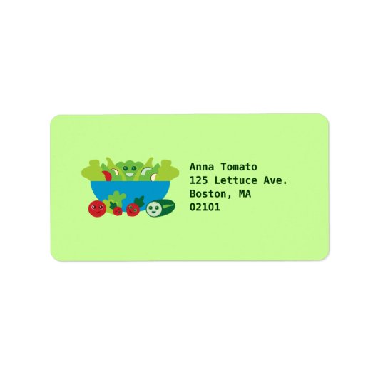 Cute Salad Etiket (Voorkant)