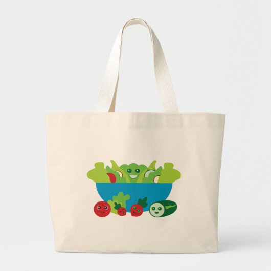 Cute Salad Grote Tote Bag (Voorkant)