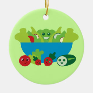 Cute Salad Keramisch Ornament