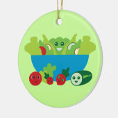 Cute Salad Keramisch Ornament (Links)
