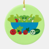 Cute Salad Keramisch Ornament (Achterkant)