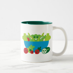 Cute Salad Tweekleurige Koffiemok