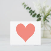 Cute Salmon Heart Briefkaart (Staand voorkant)