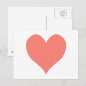 Cute Salmon Heart Briefkaart (Voorkant / Achterkant)