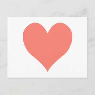 Cute Salmon Heart Briefkaart