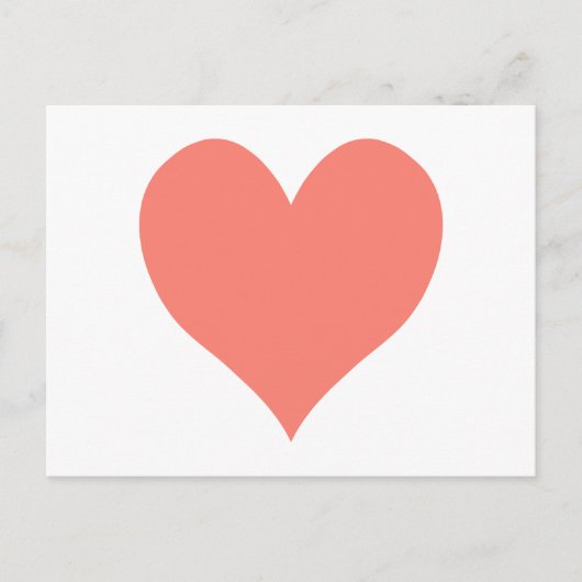Cute Salmon Heart Briefkaart (Voorkant)