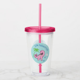 Cute Saltasaurus Acryl Drinkbeker
