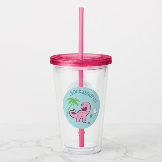 Cute Saltasaurus Acryl Drinkbeker (Voorkant)