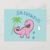 Cute Saltasaurus Briefkaart (Voorkant)