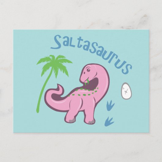 Cute Saltasaurus Briefkaart (Voorkant)