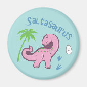 Cute Saltasaurus Magneet (Voorkant)