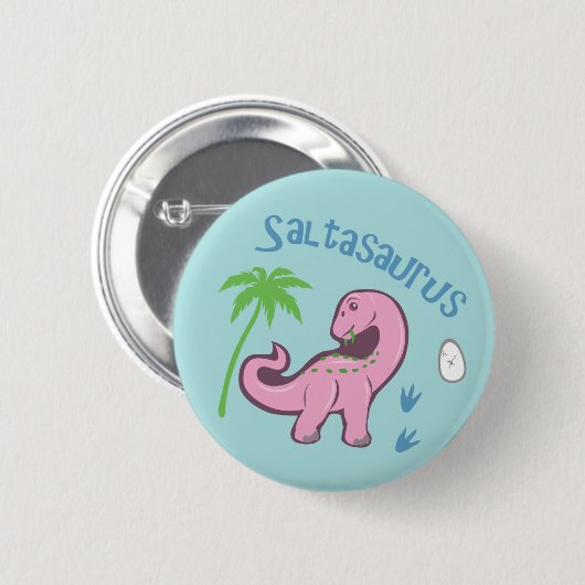 Cute Saltasaurus Ronde Button 5,7 Cm (Voorkant /achterkant)