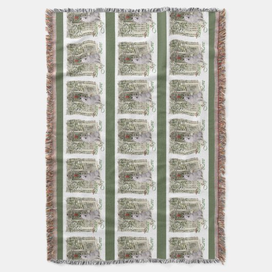 Cute Samoyed Kerstmis Deken (Voorkant Verticaal)