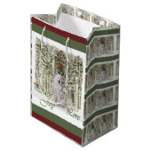 Cute Samoyed Kerstmis Medium Cadeauzakje (Voorkant Gekanteld)