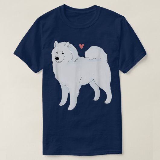 Cute Samoyed Sammy Dog Love T-shirt (Design voorkant)