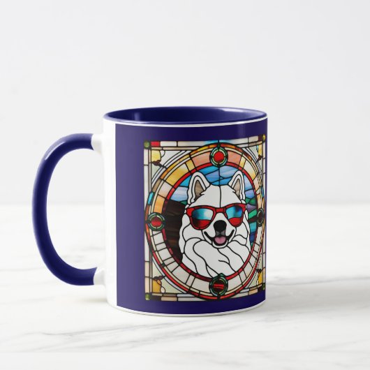 Cute Samoyed Stained glass Coffee Mug Mok (Links)