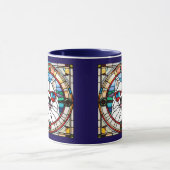 Cute Samoyed Stained glass Coffee Mug Mok (Midden)