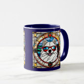 Cute Samoyed Stained glass Coffee Mug Mok (Voorkant rechts)