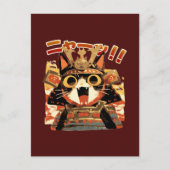 Cute Samurai Cat in Armor Briefkaart (Voorkant)