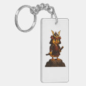 Cute Samurai Duck Keychain – Japanese Warrior Duck (Voorkant Links)