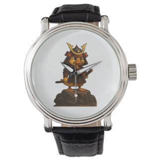 Cute Samurai Eend Horloge
