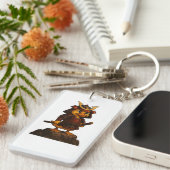 Cute Samurai Eend Sleutelhanger – Japanse Krijger (Voorkant Rechts)
