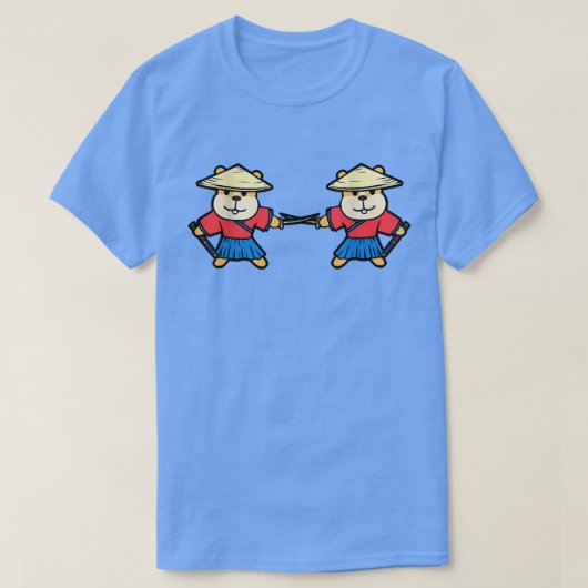 Cute samurai hamster japan kinder t-shirt (Design voorkant)