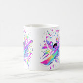 Cute Samurai Party Cat Edm Festival Rave Koffiemok (Center)