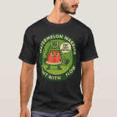 Cute Samurai Watermelon Japanese Theme Art T-shirt (Voorkant)