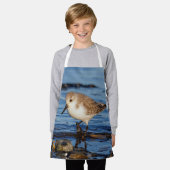 Cute Sanderling Sandpiper Wanders Wintry Shores Schort (Gedragen)