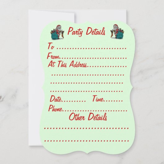 Cute santa afbeelding voor kerstmis kaart (Achterkant)