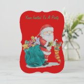 Cute santa afbeelding voor kerstmis kaart (Staand voorkant)