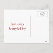 Cute Santa and Horses Merry Kerstfeestay Feestdagenkaart (Achterkant)