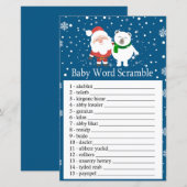 Cute santa and polar beer Baby word scramble game (Voorkant / Achterkant)