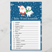 Cute santa and polar beer Baby word scramble game (Voorkant)