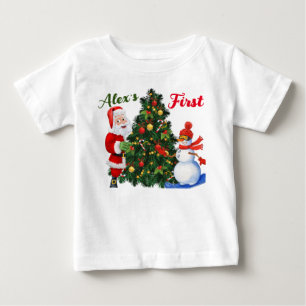 Cute Santa and sneeuwman Kerstshirt