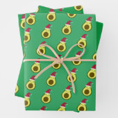 Cute Santa Avocado Inpakpapier Vel (In situ)