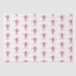 Cute Santa Axolotl Pattern Name Merry Kerstry Tissuepapier