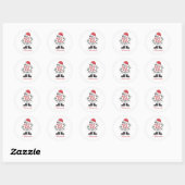 Cute Santa Baby 1st Christmas Ronde Sticker (Vel)
