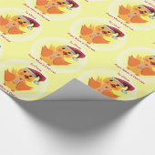 Cute Santa Baby Duck Persoonlijke Kinder Gift Wrap Cadeaupapier (Hoek)