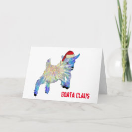 Cute Santa Baby Goat Kaart